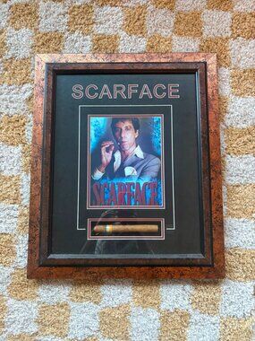 Scarface Framed Display with Cigar | Tony Montana Movie Memorabilia